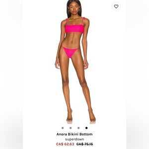 Revolve superdown Anora bikini set neon pink - US S